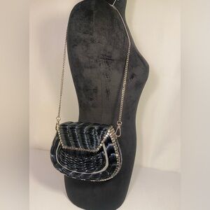 Ramla ~ Gorgeous Artisan Handcrafted Bag Silver Blue Black & Brass Tones ✨💫✨